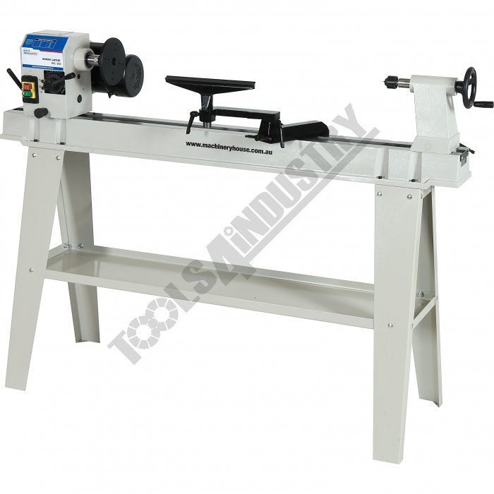 Swivel head wood turning shop lathe